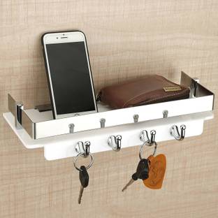 Plantex Acrylic Multipurpose Bathroom Shelf-Rack/Key Holder/Decorative Wall Shelf(12 x 4 in) Acrylic Wall Shelf