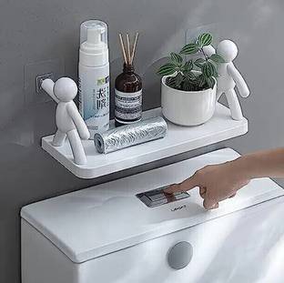 SJK Self Adhesive Multi-Purpose Wall Hanging Humanoid floating Shelf 1.2404 Plastic Wall Shelf