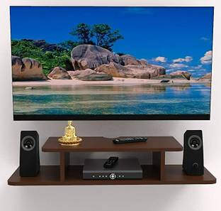 Himanshu Craft Wall Mount Setup Box Stand for Home Wall Shelf for Holding Speakers Wi-Fi Router MDF (Medium Density Fiber) Wall Shelf