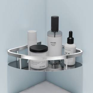 Impulse by Plantex 304 Stainless Steel Corner/Bathroom Shelf/Kitchen Shelf/Wall Mount (9x9 Inches) Stainless Steel Wall Shelf