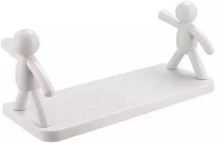 SJK Self Adhesive Multi-Purpose Wall Hanging Humanoid floating Shelf 2*0.339 Plastic Wall Shelf