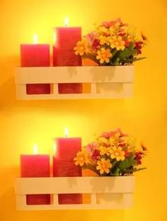 StayWay No Need Drilling Adhesive Plastic Rectangular Multipurpose Wall Shelves Plastic Wall Shelf