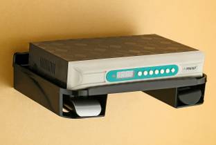 ZIVA DEOCR Setup Box Stand with 2 Remote Holder Wall Mount & Remote Holder Plastic Wall Shelf