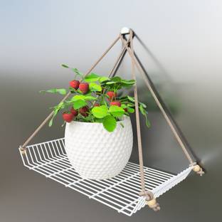 Meshable Meshable Weebil 1 tier Metal Rust proof and durable Wall Shelf ( 1 tier, White) Iron Wall Shelf