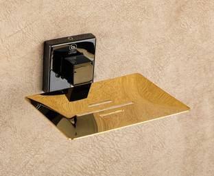 iSTAR Gold Finish Stainless Steel Soap Dish – Wall Mount Soap Holder (Pack of 1) Stainless Steel Wall Shelf