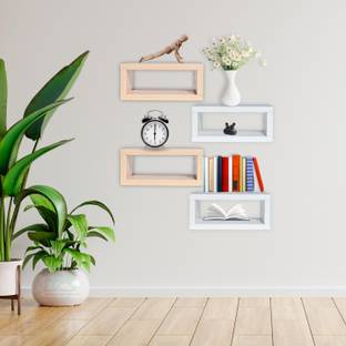 Vantage Decorative Wall Mounted Storage Shelf , WiFi Router Holder | Set top Box Stand | Particle Board Wall Shelf