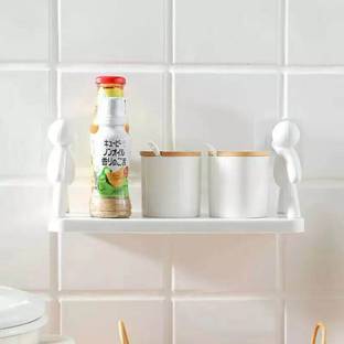 SJK Self Adhesive Multi-Purpose Wall Hanging Humanoid floating Shelf 1.2555 Plastic Wall Shelf