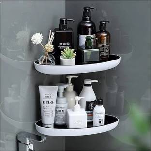 iSTAR Bathroom Shelf /Magic Sticker Series Self Adhesive Wall Mounted Corner Shelf Plastic Wall Shelf