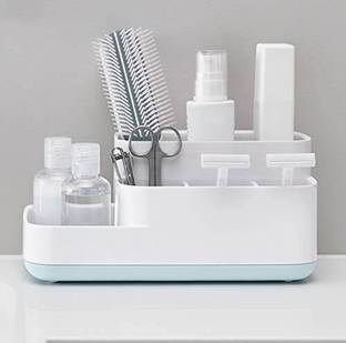 ZEEEL ENTERPRIZE Compartment Kitchen And Bathroom Caddy Storage Holder Stand Organizer Store Shelf Soy Cosmetics Toiletry Toothbrush for Wash Basin and Sink Soap Hand Wash Toothbrush Plastic Wall Shelf