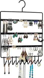 GESCHIR Earring Stand 3 Layer 70 Hole Stand Earring Organizer Stand Suitable To necklace Iron Wall Shelf