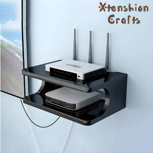 Baksh Bros Wall T.V Set up Box Stand, Wifi Stand Wall Hanging Mounted Shelf_S21 MDF (Medium Density Fiber) Wall Shelf