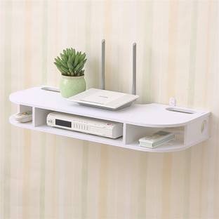 SS ARTS Wall Mounting TV Set Top Box holder Wifi Router Storage box Stand Wooden Wall Shelf