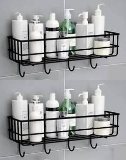 Auspicia Self-Adhesive Wall Shelves for Bathroom Organizer/ Storage/ Rack Iron Wall Shelf