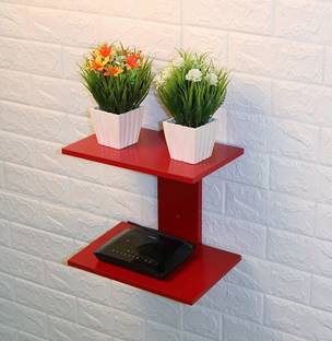 Xtenshion Crafts Wooden Wall Mount Tv Set Up Box Stand Wooden Wooden Wall Shelf