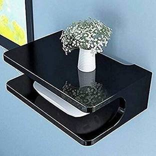 Aayat Enterprises TV Setup Box Stand / Holder / Wifi Holder MDF (Medium Density Fiber) Wall Shelf
