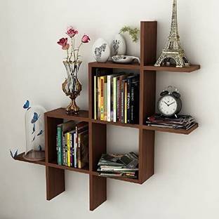 Extend Crafts Wall Mounted Home decor Hanging Book Rack/ MDF (Medium Density Fiber) Wooden Wall Shelf