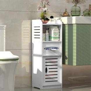 SS ARTS SS ARTS Bathroom Cabinet with Door/Toilet Paper Holder/Bathroom Organizer MDF (Medium Density Fiber) Wall Shelf