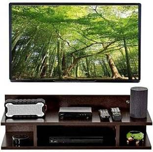 Star Handicrafts Wall T.V Entertainment Unit Set up Box Stand, Wifi Stand Wall Hanging Mounted MDF (Medium Density Fiber) Wall Shelf