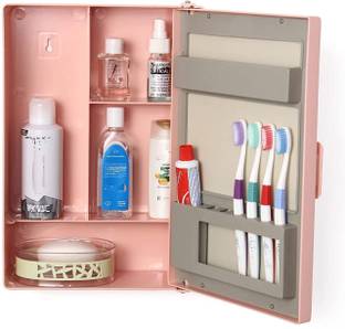 Zahab Bathroom mirror Storage Cabinet Basin Cabinet plastic wall cabinet Plastic Wall Shelf