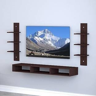 SMART SHOPPEE T.V Entertainment Unit Set Top Box Stand Wooden Wall Shelf