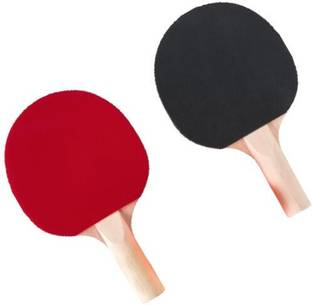 IPLLIVE Table Tennis Racquet with Table Tennis Balls 6 Pcs Red, Black Table Tennis Racquet