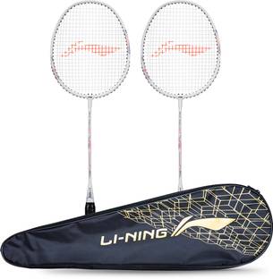 LI-NING Mega Power MP 7 - Pack of 2 + 1 Full Cover Multicolor Strung Badminton Racquet