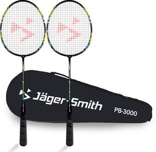 Jager-Smith PB 3000 Combo with Full Cover Black Strung Badminton Racquet