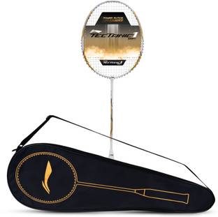 LI-NING Tectonic 1S Yellow, White Strung Badminton Racquet