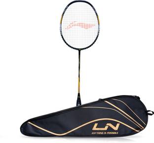LI-NING G-Force 3900 Superlite Black, Gold Strung Badminton Racquet