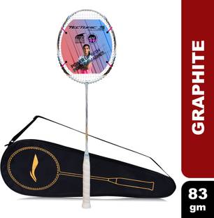 LI-NING Tectonic 3R White, Gold, Blue Strung Badminton Racquet