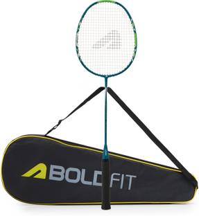 BOLDFIT Badminton Racquet with Bag Cover Badminton Racket Shuttle Racket Shuttle Bat Black, Red Strung Badminton Racquet