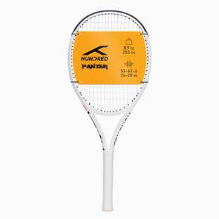 Hundred Panzer White Strung Tennis Racquet