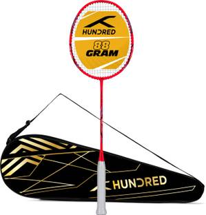 Hundred POWERTEK 2000 PRO Red Strung Badminton Racquet