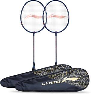 LI-NING Mega Power MP 9 - Pack of 2 + 2 Full Covers Multicolor Strung Badminton Racquet