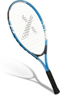 VECTOR X VXT 520 25 inches Blue With Full Cover Strung Tennis Racquet Multicolor Strung Tennis Racquet