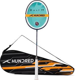 Hundred Cult 77 Feather Lite Swings Blue, Grey Strung Badminton Racquet