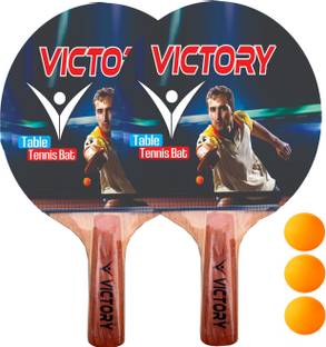 VICTORY Power TT Bat Pink / Black Black, Pink Table Tennis Racquet