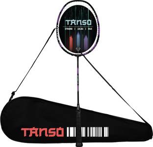 Tanso Katana 1.0 Full Graphite Strung Badminton Racket with Free Full Cover Purple Strung Badminton Racquet