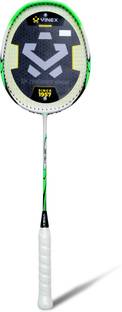 VINEX Vtec 550 Badminton Racket – 92g, Aluminium Head, Carbon Shaft, Medium-Soft Flex Green Strung Badminton Racquet