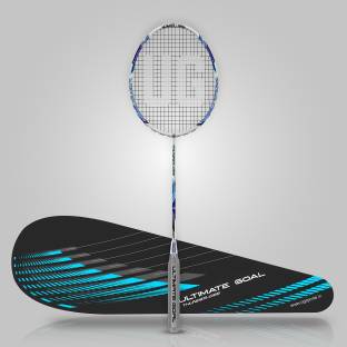 UG SPORTS Sports Thunder Aluminium Single Badminton Racket with Cover|String Tension 30lbs Blue Strung Badminton Racquet