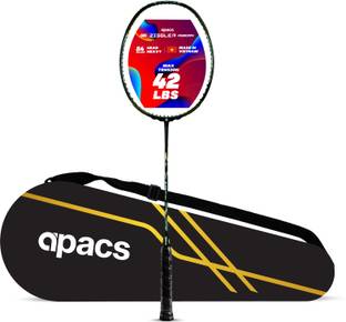 apacs Z-Ziggler Reborn Max Energy & Power | 42LBS Hi-Tension | Slim Shaft | Head Heavy Black Unstrung Badminton Racquet