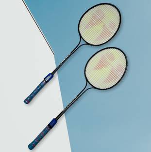 SIXTEEN Tufan Double Frame Badminton Racquet set Of 2 Piece Badminton Kit