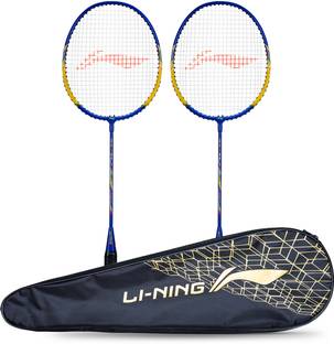 LI-NING XP-70-IV ( strung ) - Pack of 2 With 1 full cover Black, Gold Strung Badminton Racquet