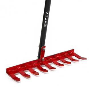 krufe Heavy Duty Garden Rake with Long Handle Garden rake