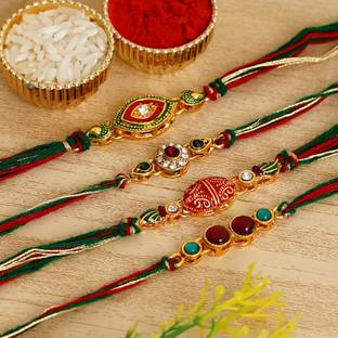 Anil Rakhi Designer D1237 Assorted Rakhi  Set