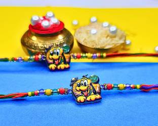 Orangenysha Kids N-RAKI1035-2PCS Mauli Thread Rakhi  Set