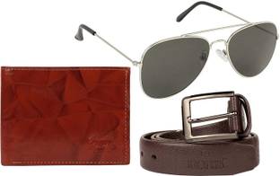 Heron Wills Designer CMB49A Assorted Wallet, Belt, Goggle  Set