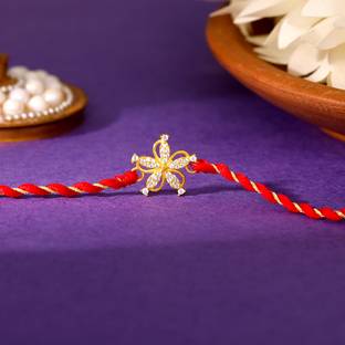 GIVA Designer RK0181 Silver Rakhi, Chawal Roli Pack  Set