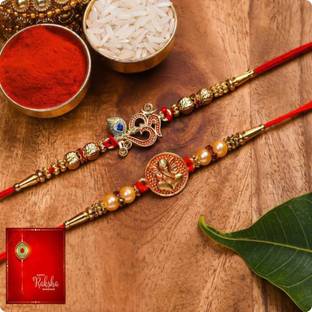 Poorak Religious RK24_PAK_2Y_204 Assorted Rakhi  Set