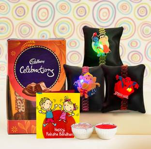TIED RIBBONS Kids TR-RB22-Kids-Celeb50Rakhi-KK003 Assorted Rakhi  Set